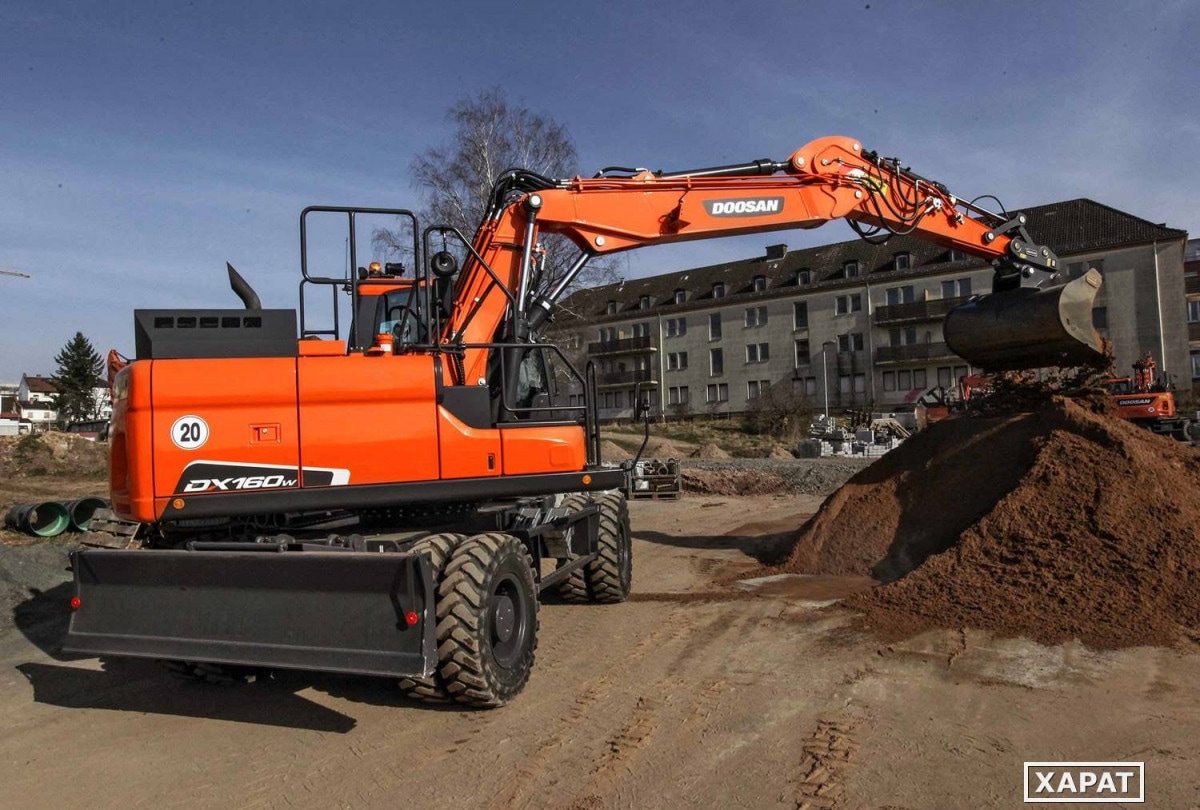 Колесный экскаватор Doosan DX 160W в аренду Красноярске круглосуточно -  низкая цена